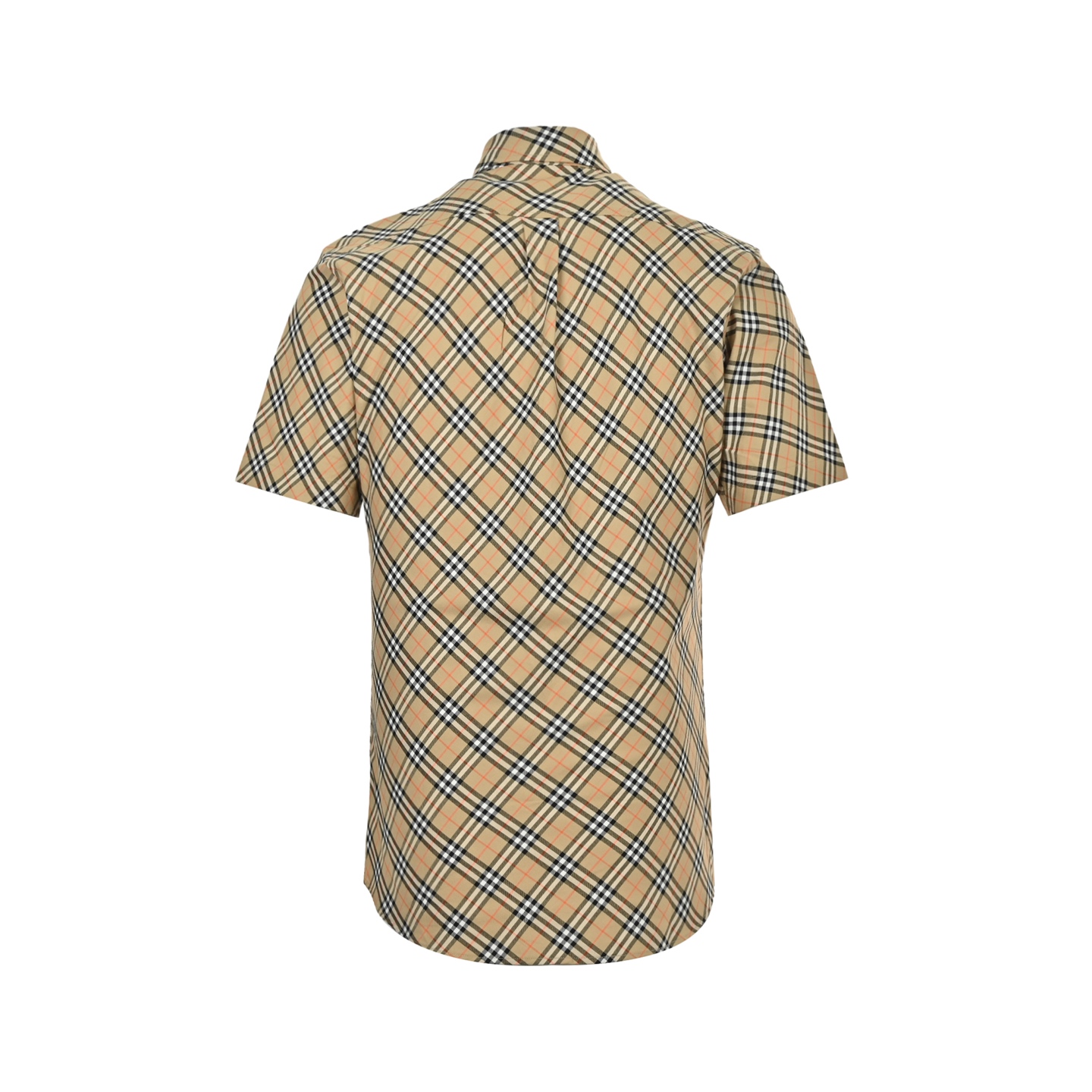 Burberry 25ss shield embroidered oblique check short sleeve shirt