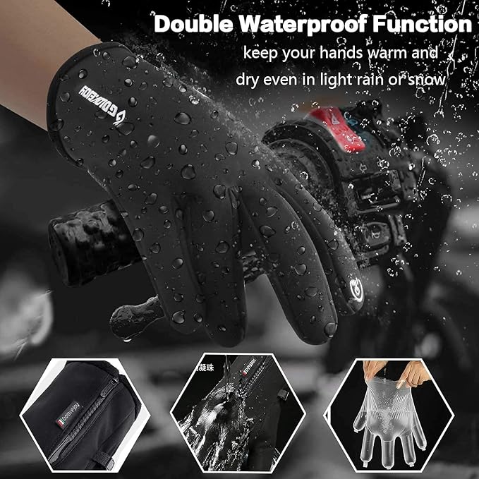 ❄️ Early Winter Sale 49% off ❄️🧤Winter zipper touch screen windproof warm waterproof gloves