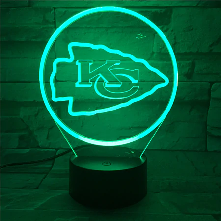 KANSAS CITY CHIEFS 3D LED LIGHT LAMP