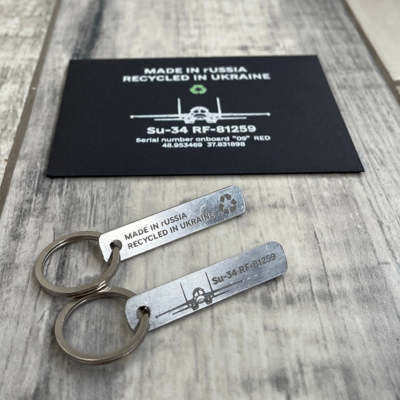A Symbol of History - SU-34 Fighter Jet Relic Keychain