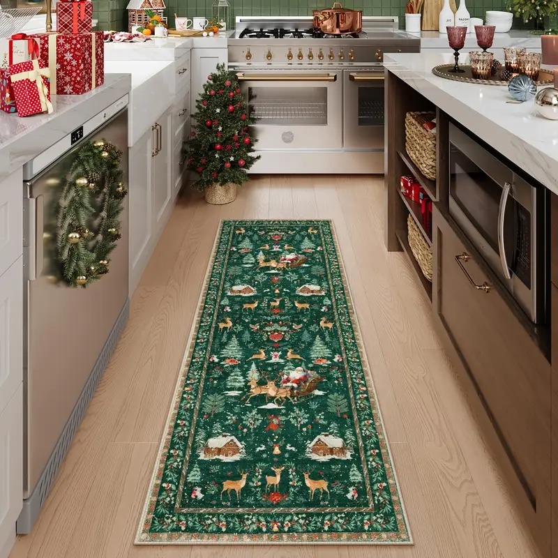 🎄Early Christmas Sale - 50% OFF🔥Christmas Reindeer & Trees Runner Mat (20