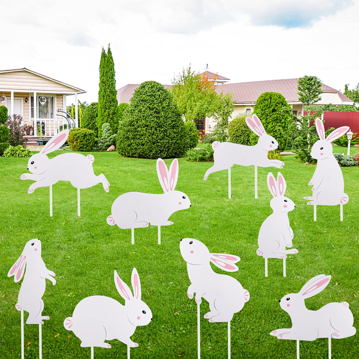 🔥On Sale🔥Set of 9 Easter Bunny Yard Signs