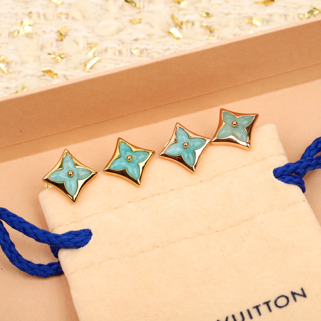Louis Vuitton Amazonite Earrings