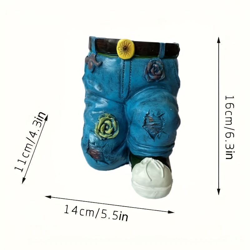 1pc Jeans Pants Shape Flower Pot Resin Statue, Succulent Pot Flower Planter For Indoor Garden Yard Lawn Porch Balcony Patio Outdoor Decor