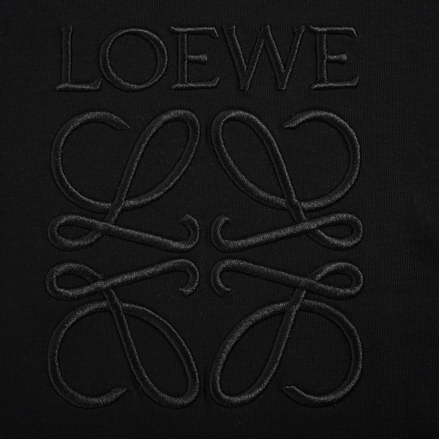 Loewe 25ss short-sleeved shirt with obscure embroidered logo