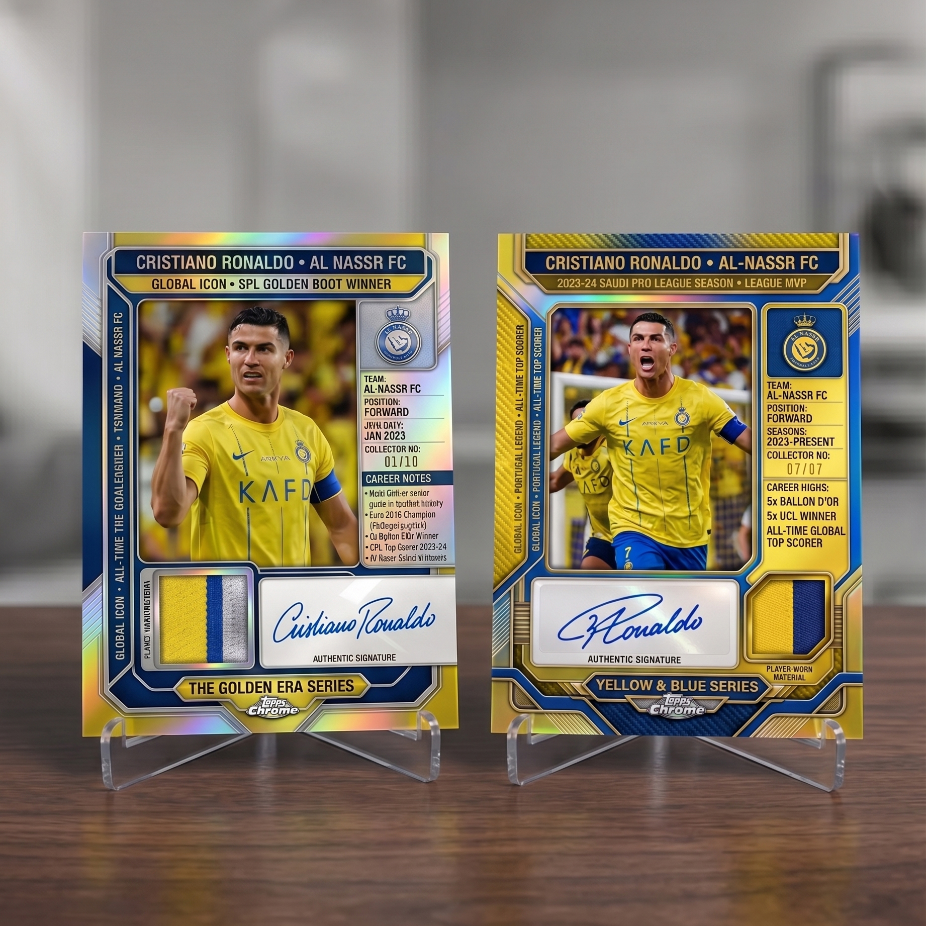 ⚽ Cristiano Ronaldo's Most Valuable Player autographed cards！