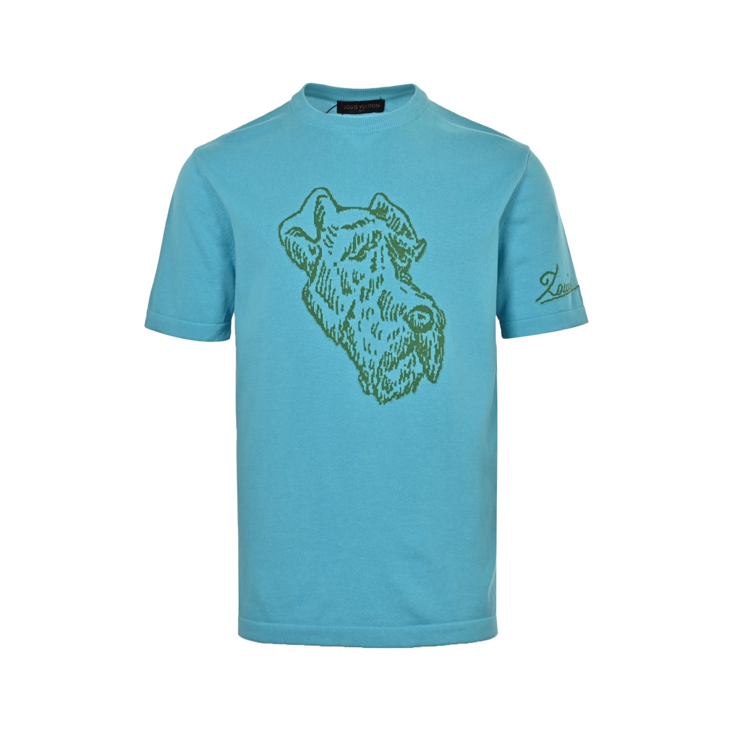 Gucci 25ss puppy jacquard knit short sleeve