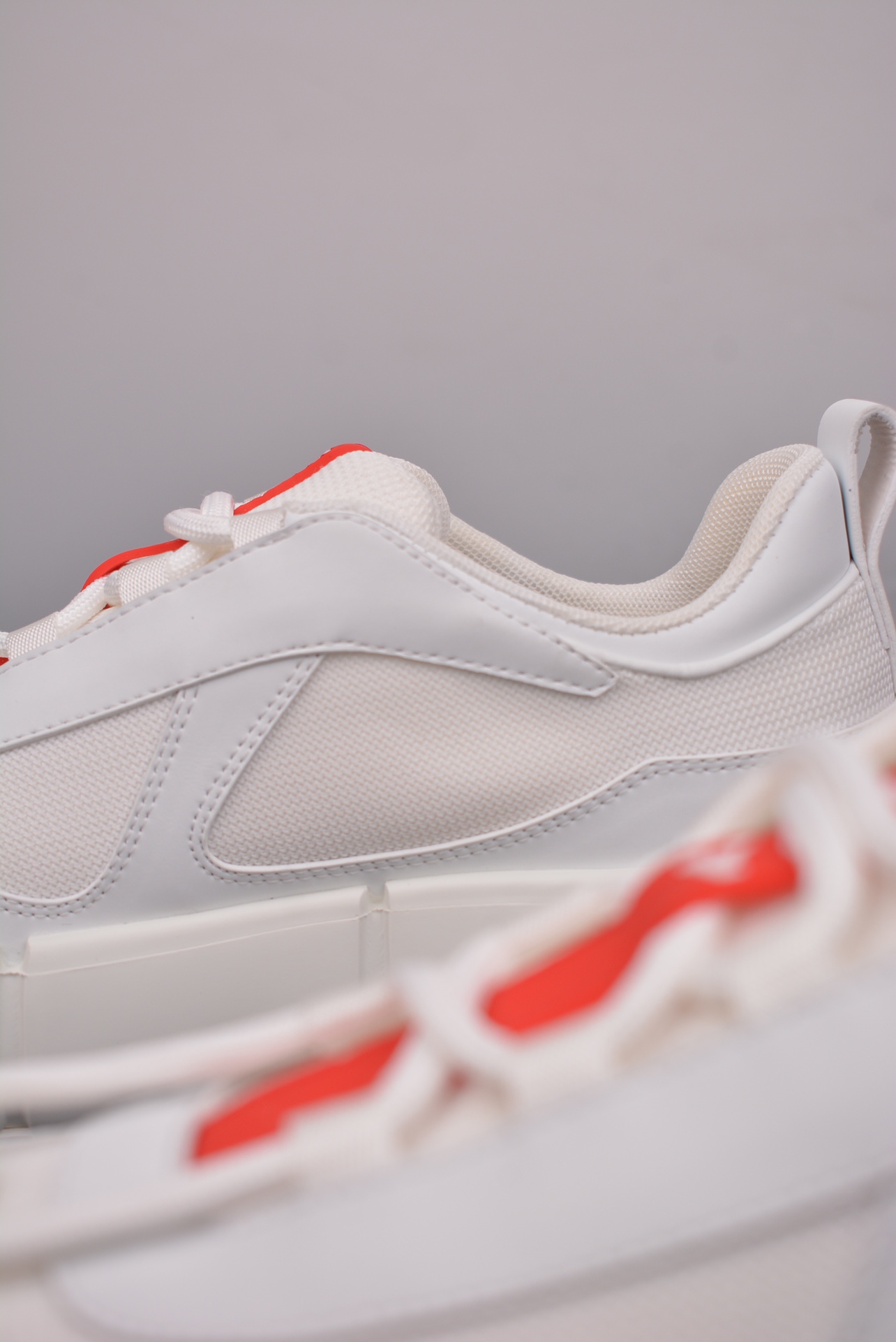 Prada 3D Cloudbust Thunder Technical Sneakers White Red 1E804M3LKI-AJ6493