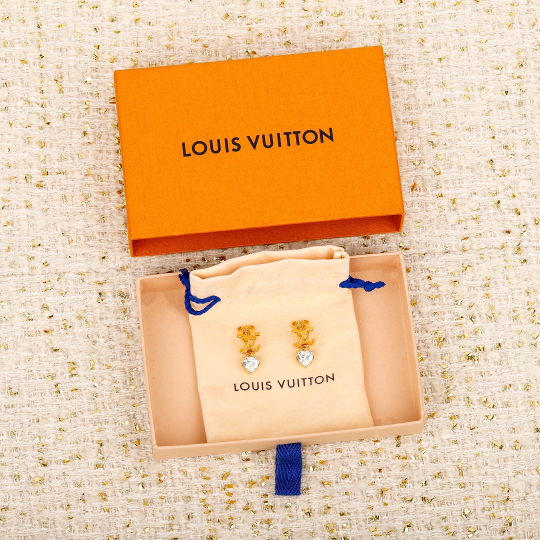 Louis Vuitton Heart Shaped Earrings