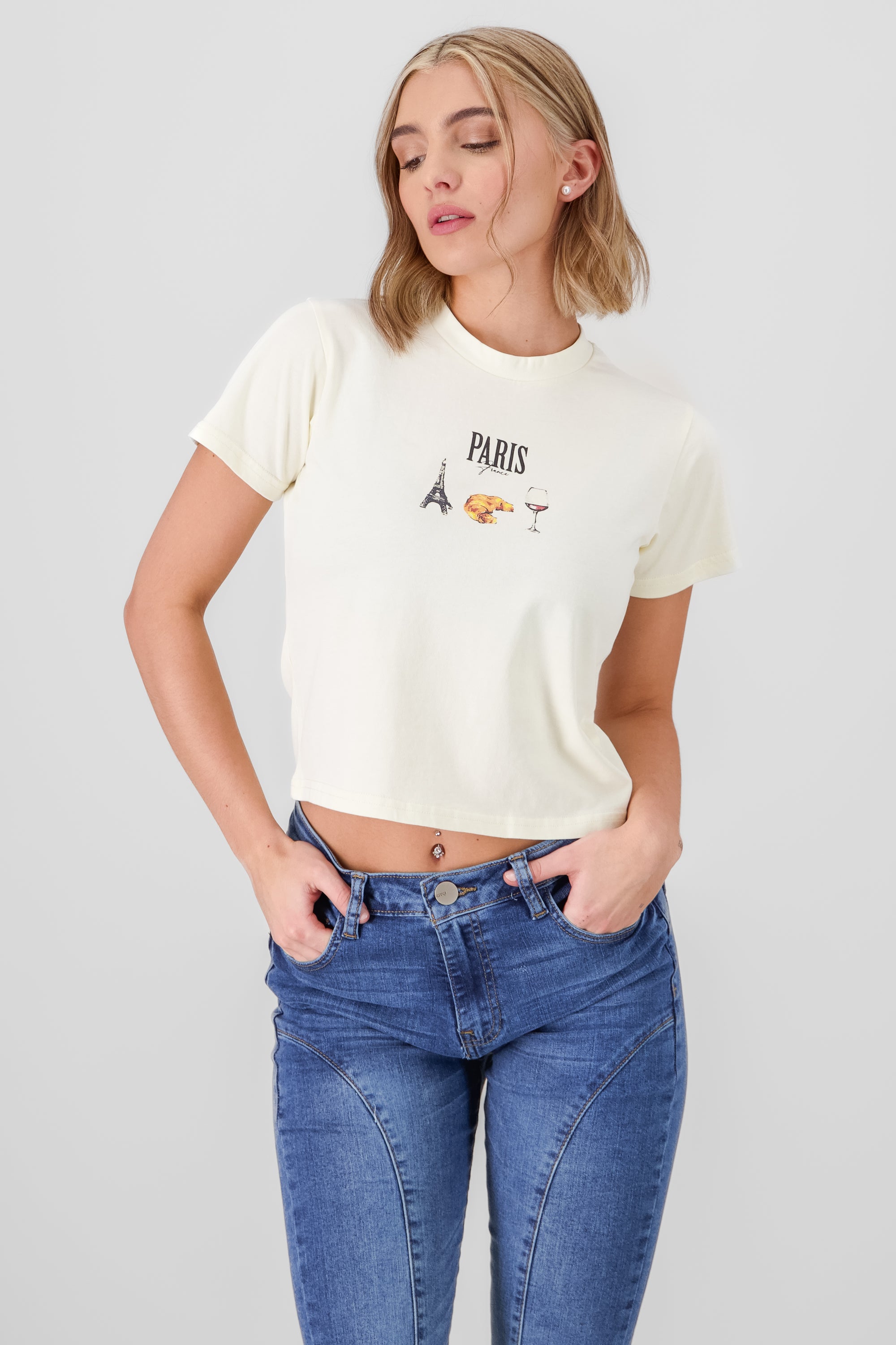 Paris Print Graphic T Shirt