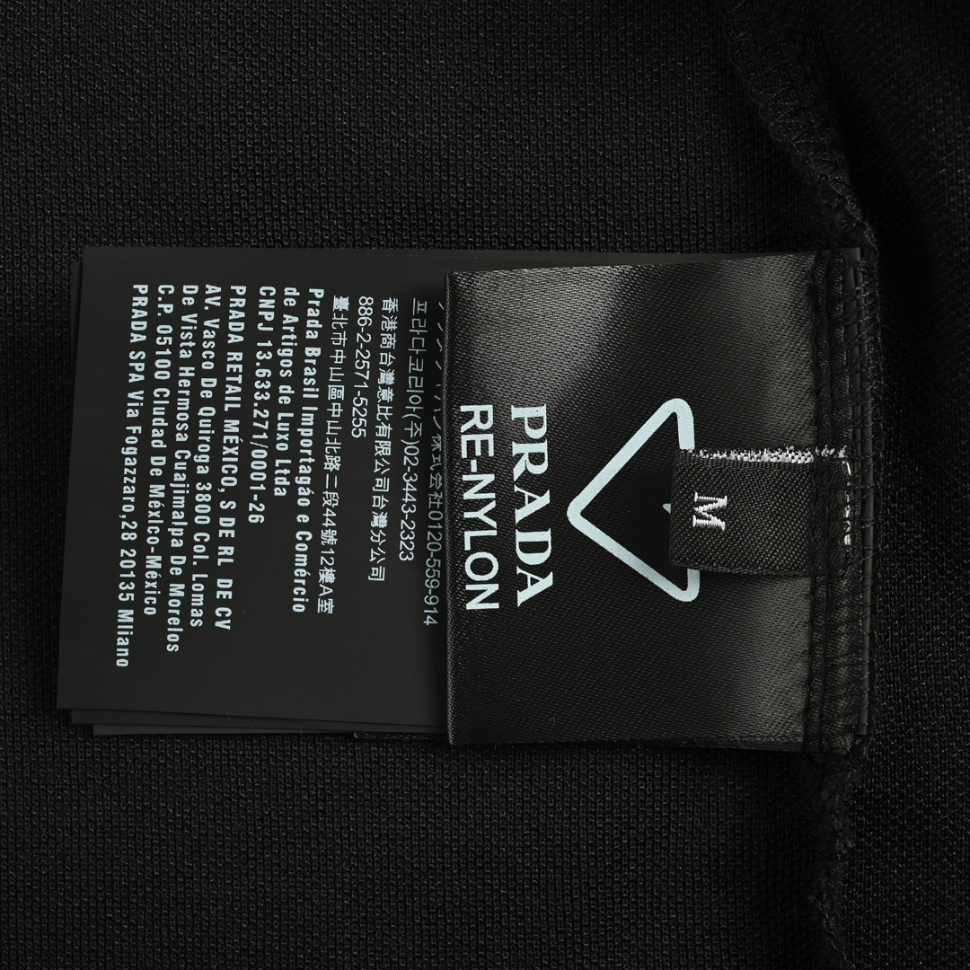 Prada 24Fw triangle logo long-sleeved polo shirt