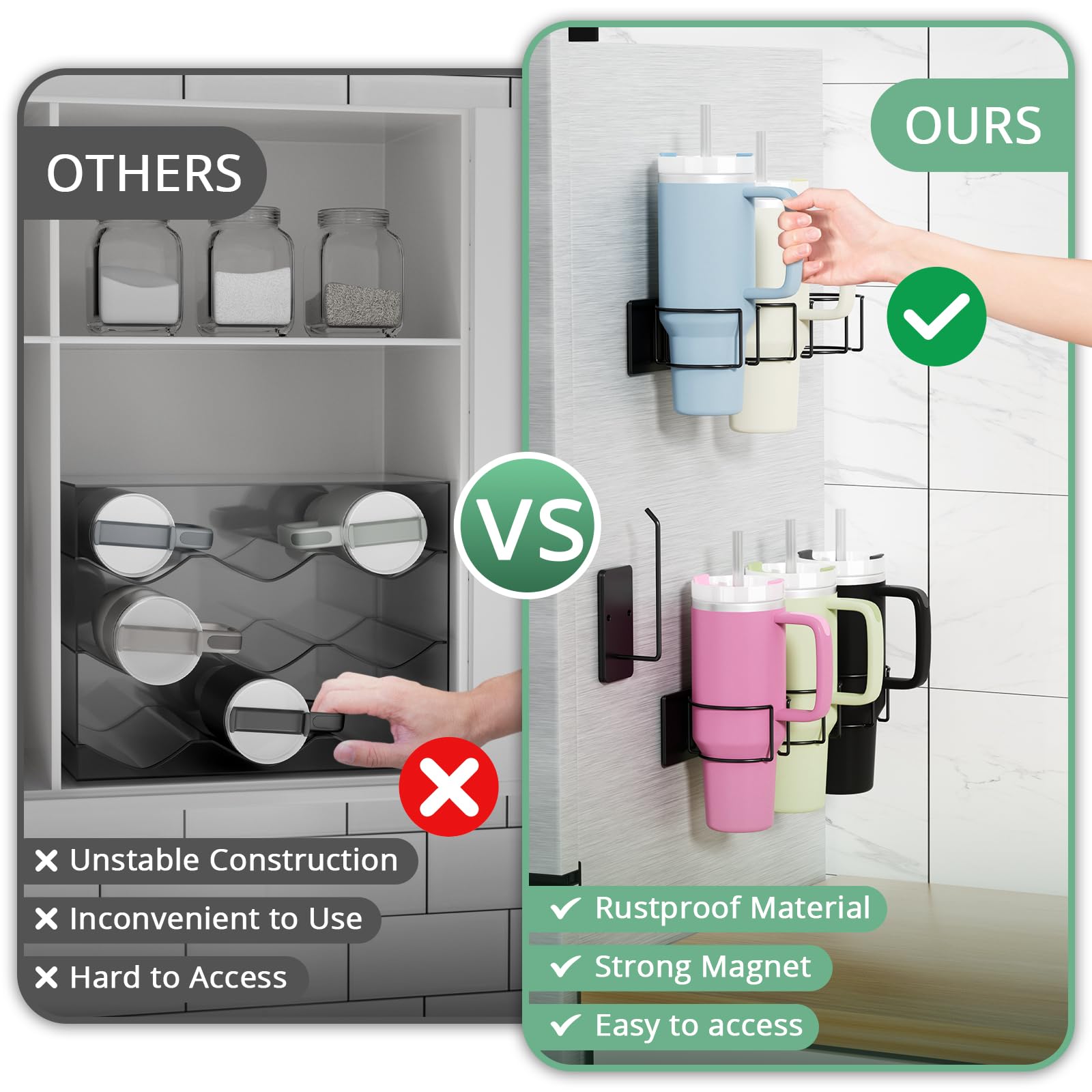 Magnetic Stanley Cup Holder for Refrigerator