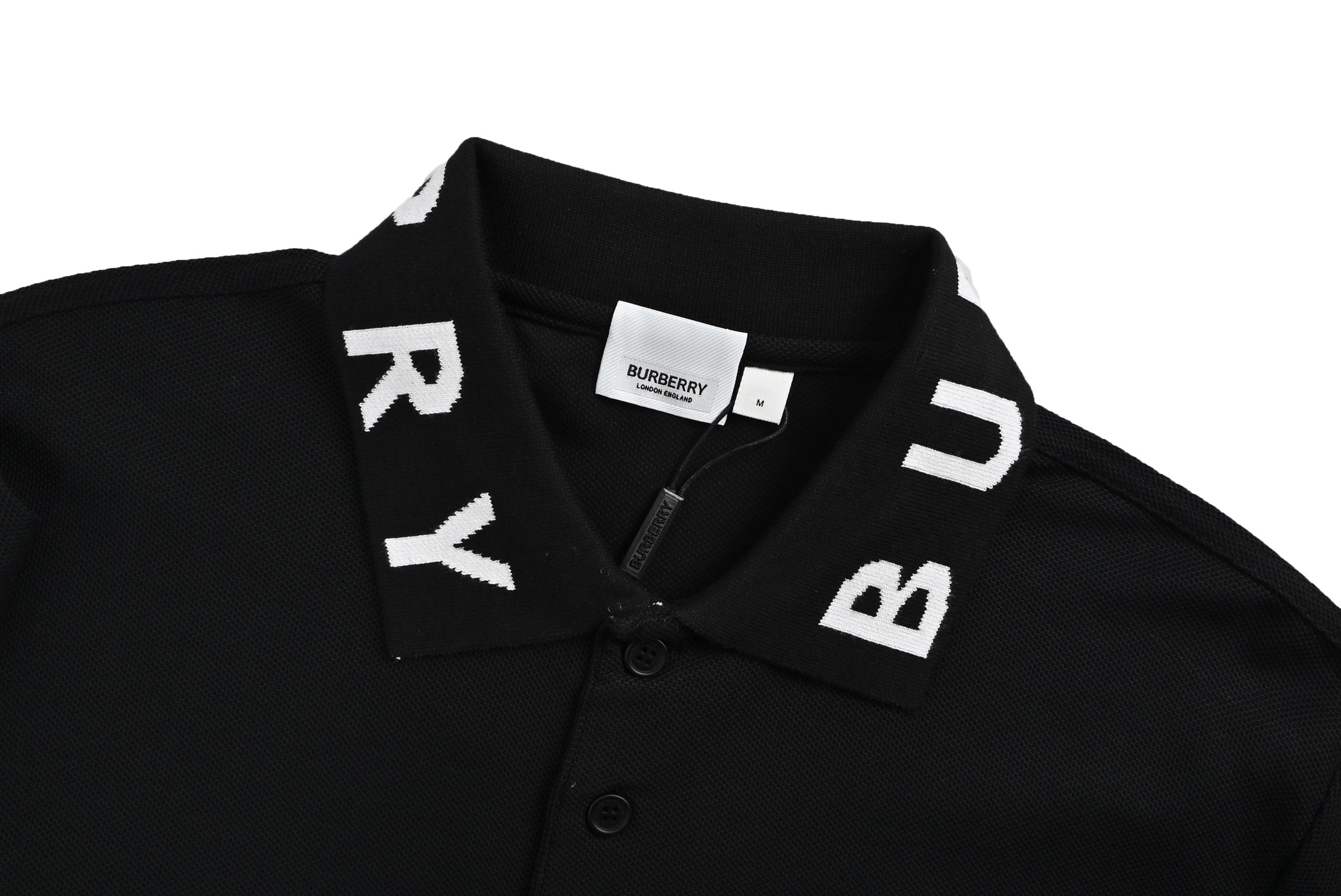 Burberry Letter Collar Polo Short Sleeve