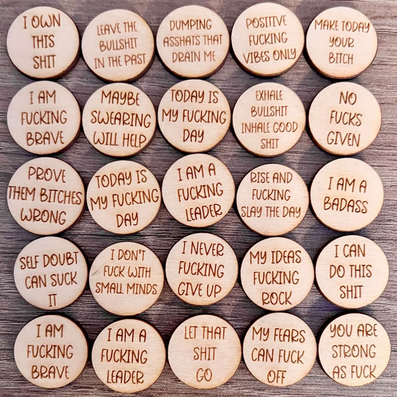 Sassy Swear Word Affirmation Tokens