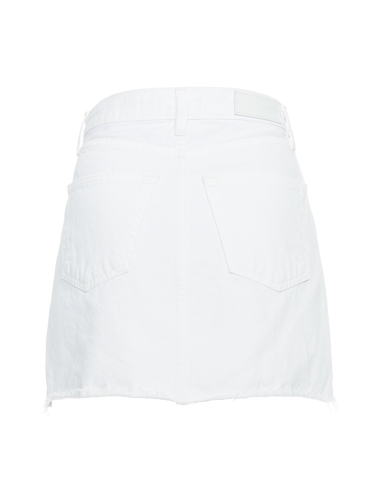 High Rise Mini Skirt - White