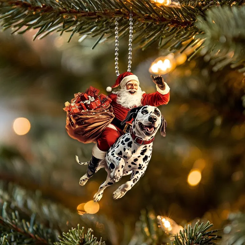 Santa and Animal Ornament