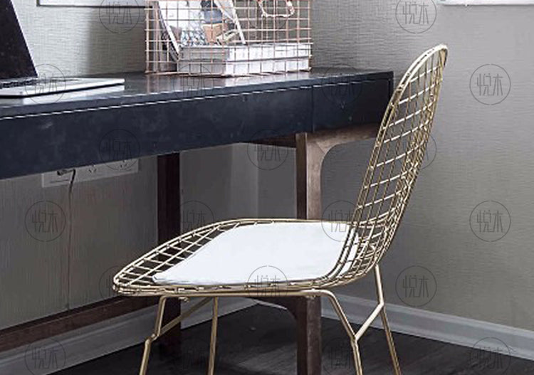 MICHAH Scandinavian Nordic Hollow Wire Chair Wrought Iron