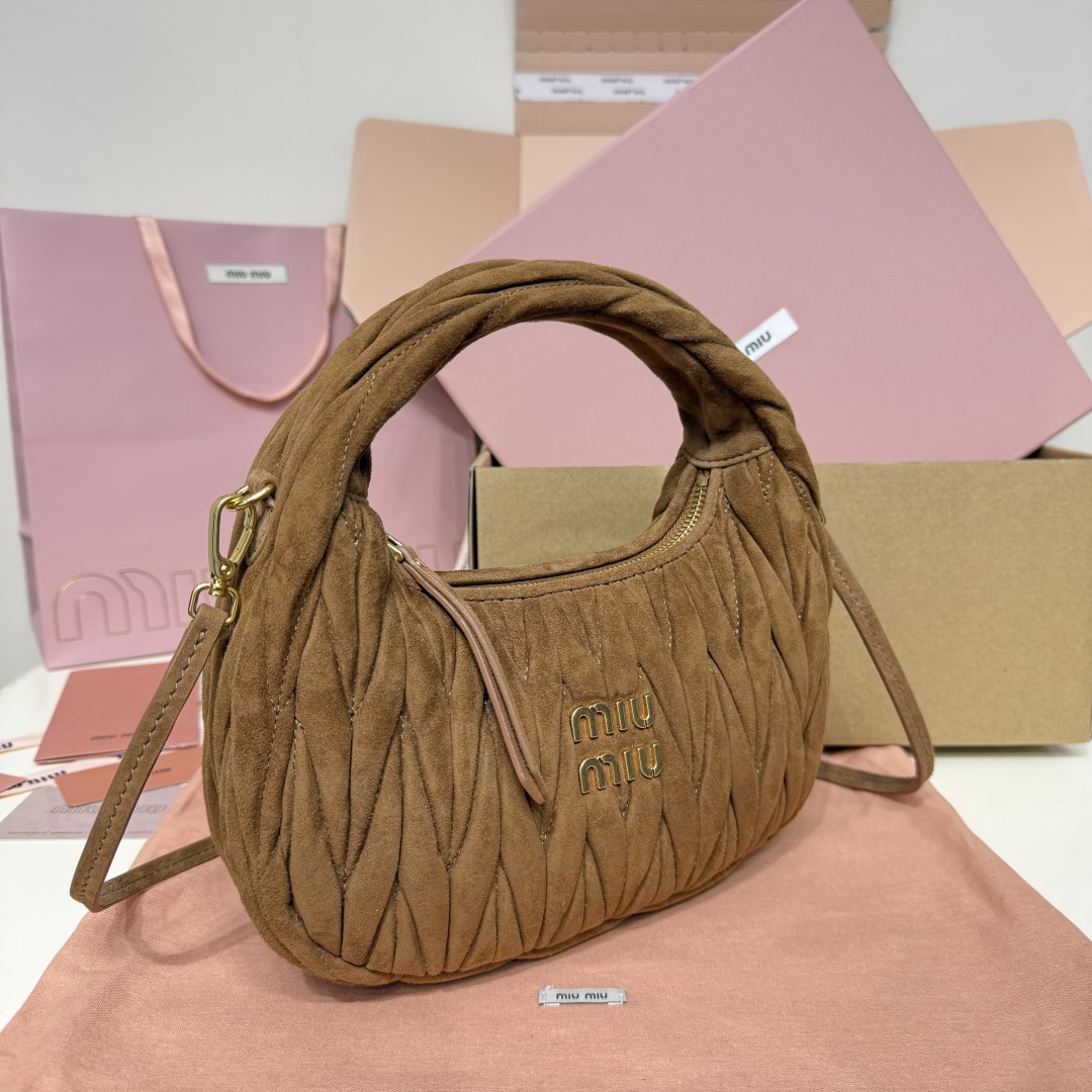 Miu Miu Miu Wander suede leather handbag 5BC125