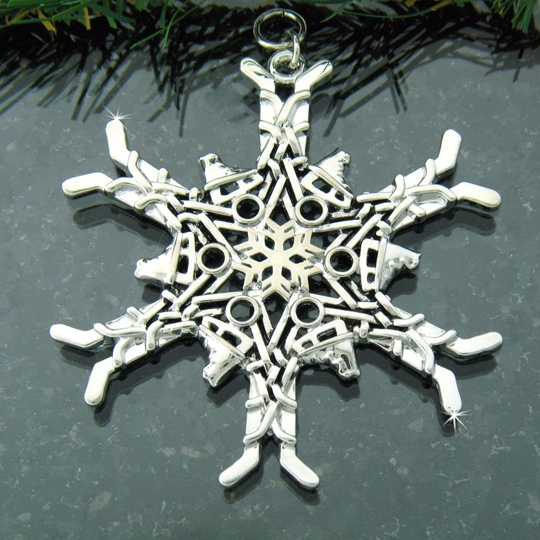 Ice Hockey🏑❄️Snowflake Ornament