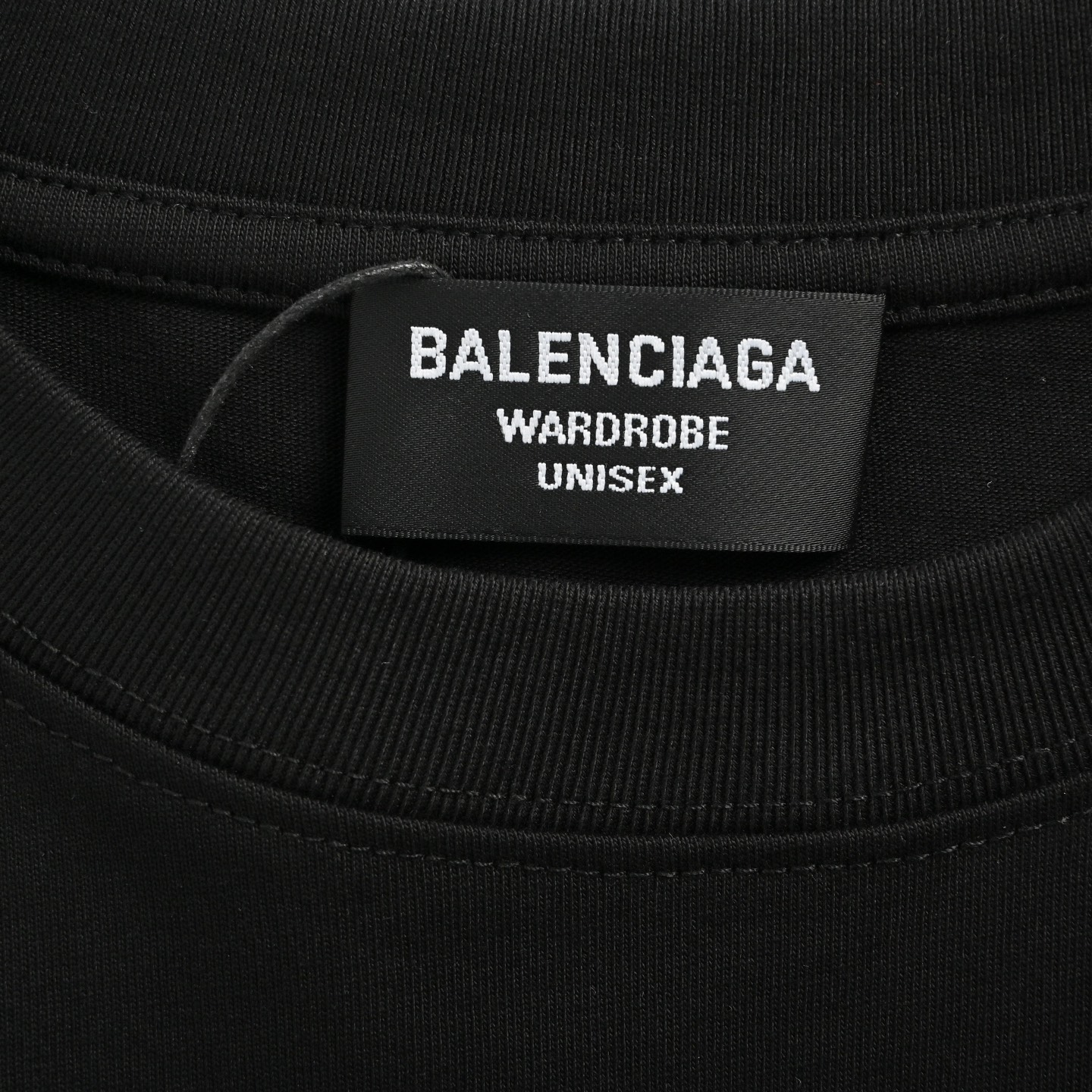 Balenciaga 25ss Tape Letters Foam Print Short Sleeve