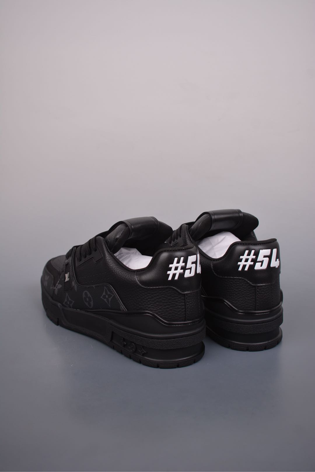 Louis Vuitton Trainer Sneaker Low all black print 1A815L