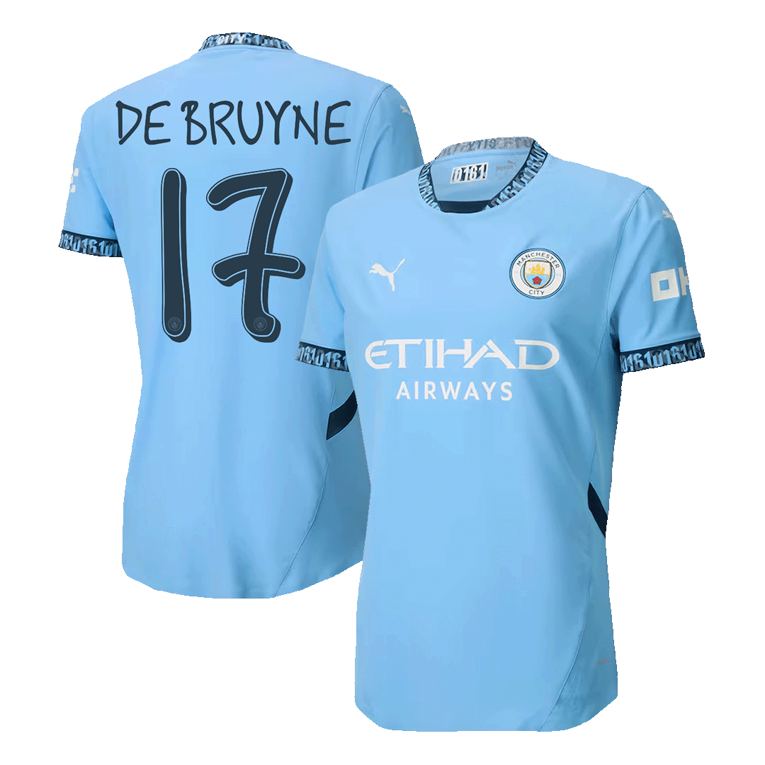 Authentic DE BRUYNE #17 Manchester City Football Jersey 2024/25-UCL