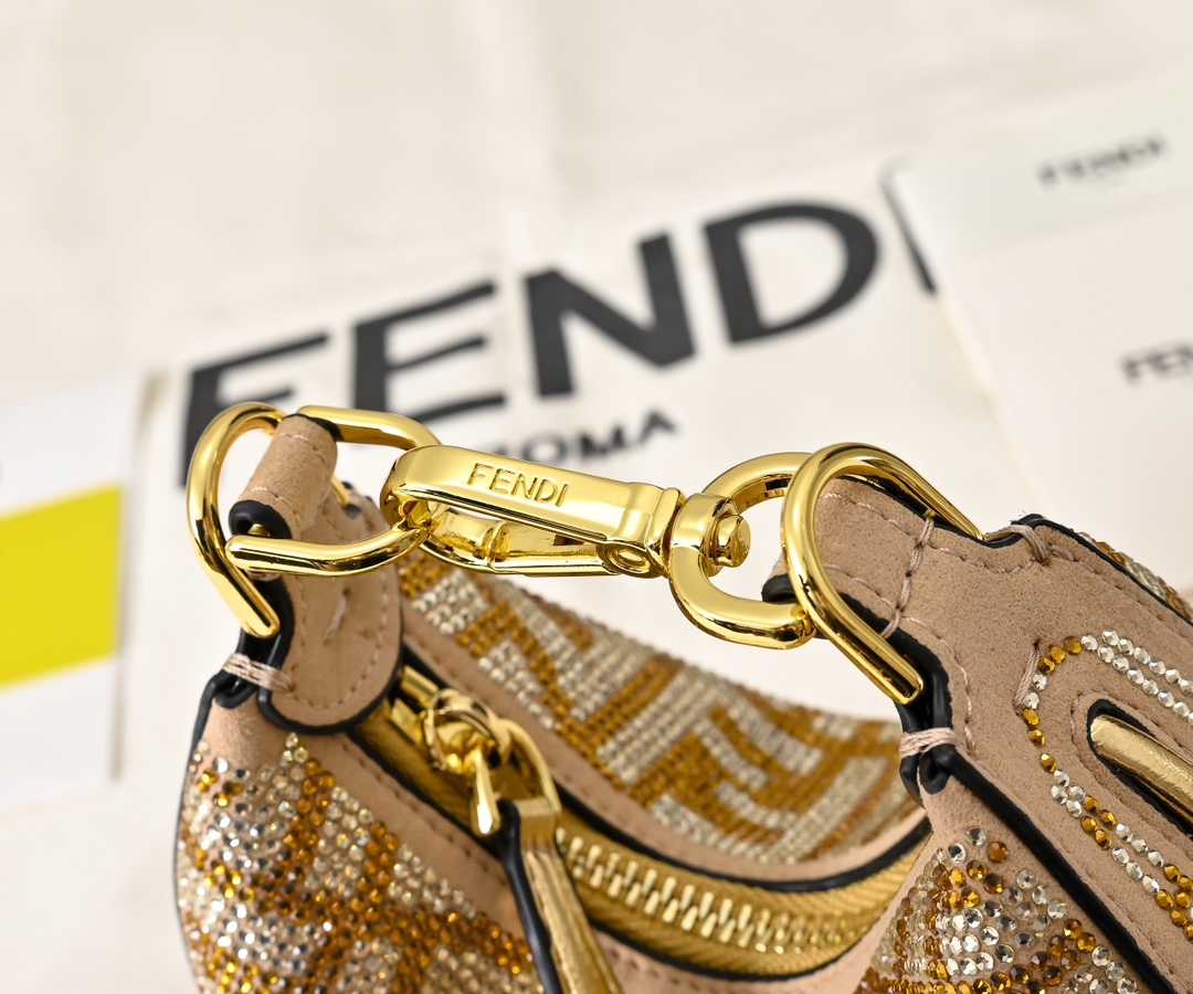 FENDI gray underarm mini bag 2186