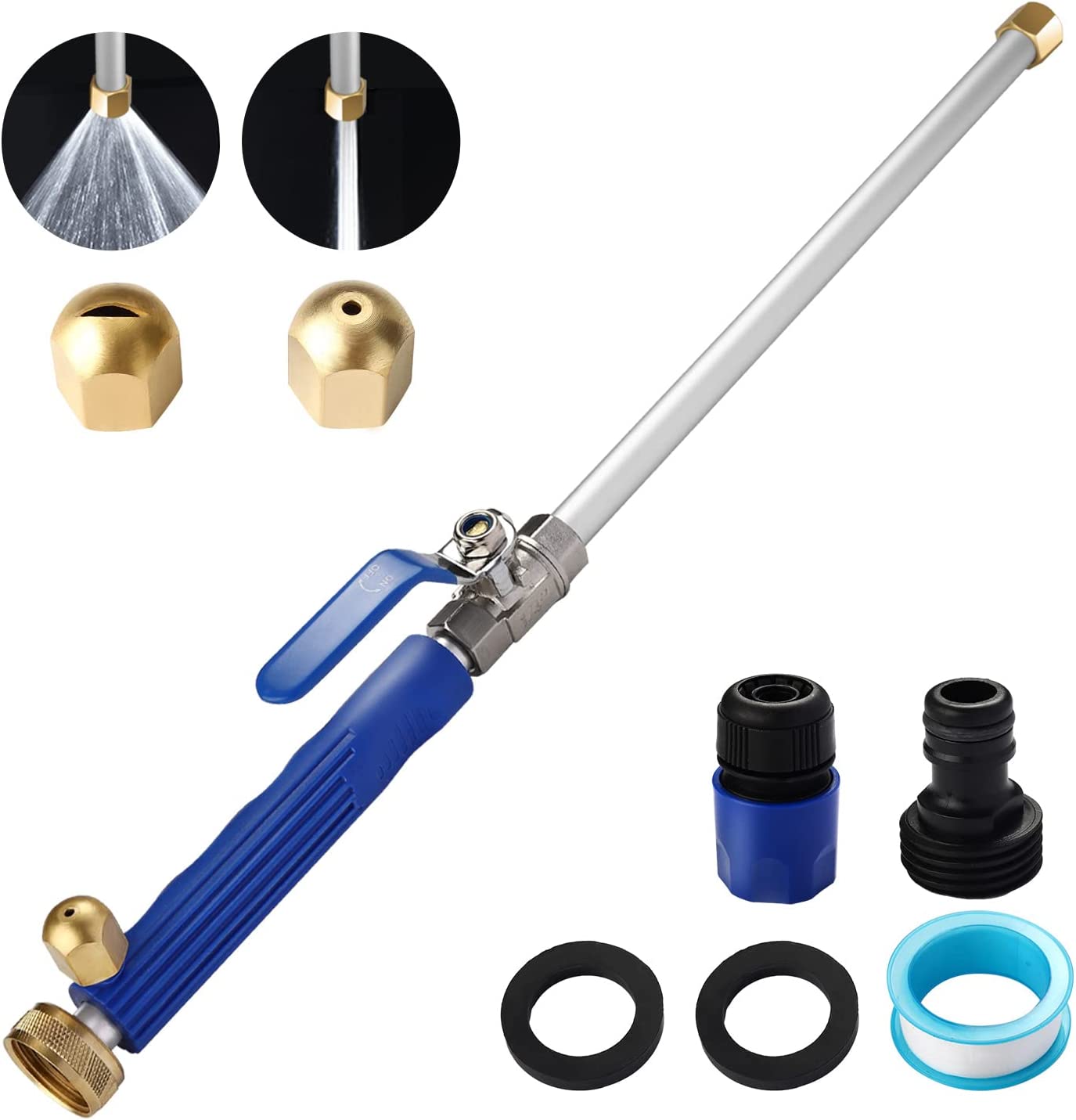 🔫 50% OFF! 💦 High-Pressure Garden Hose Nozzle – 2 Nozzles, Stainless Steel & Leak-Proof 🚗