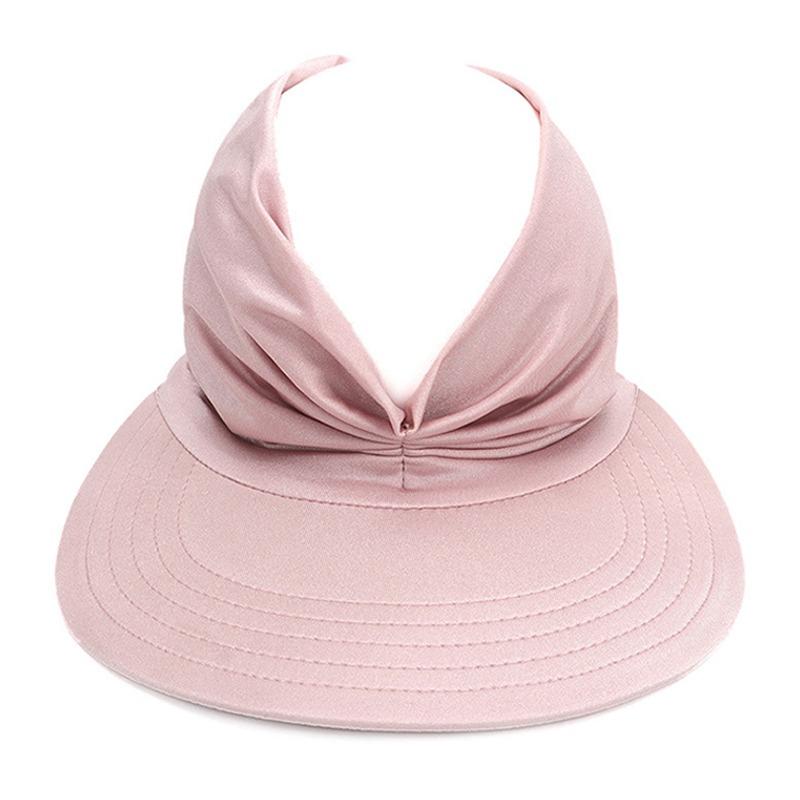 2022 Summer women's sun hat, women's anti-ultraviolet elastic top hat, ponytail hat, sun hat, beach hat