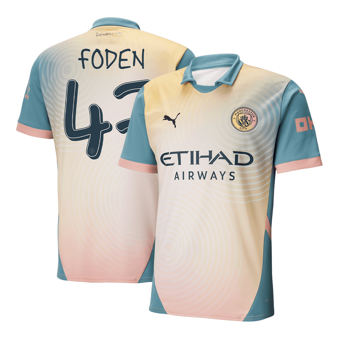 FODEN #47 Manchester City Football Jersey Fourth Away Custom Shirt 