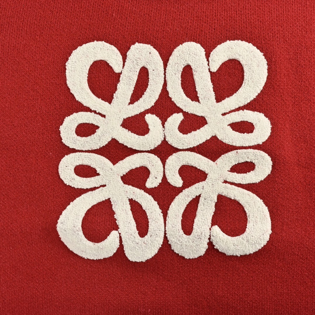 Loewe 24Fw terry patch logo crewneck sweater