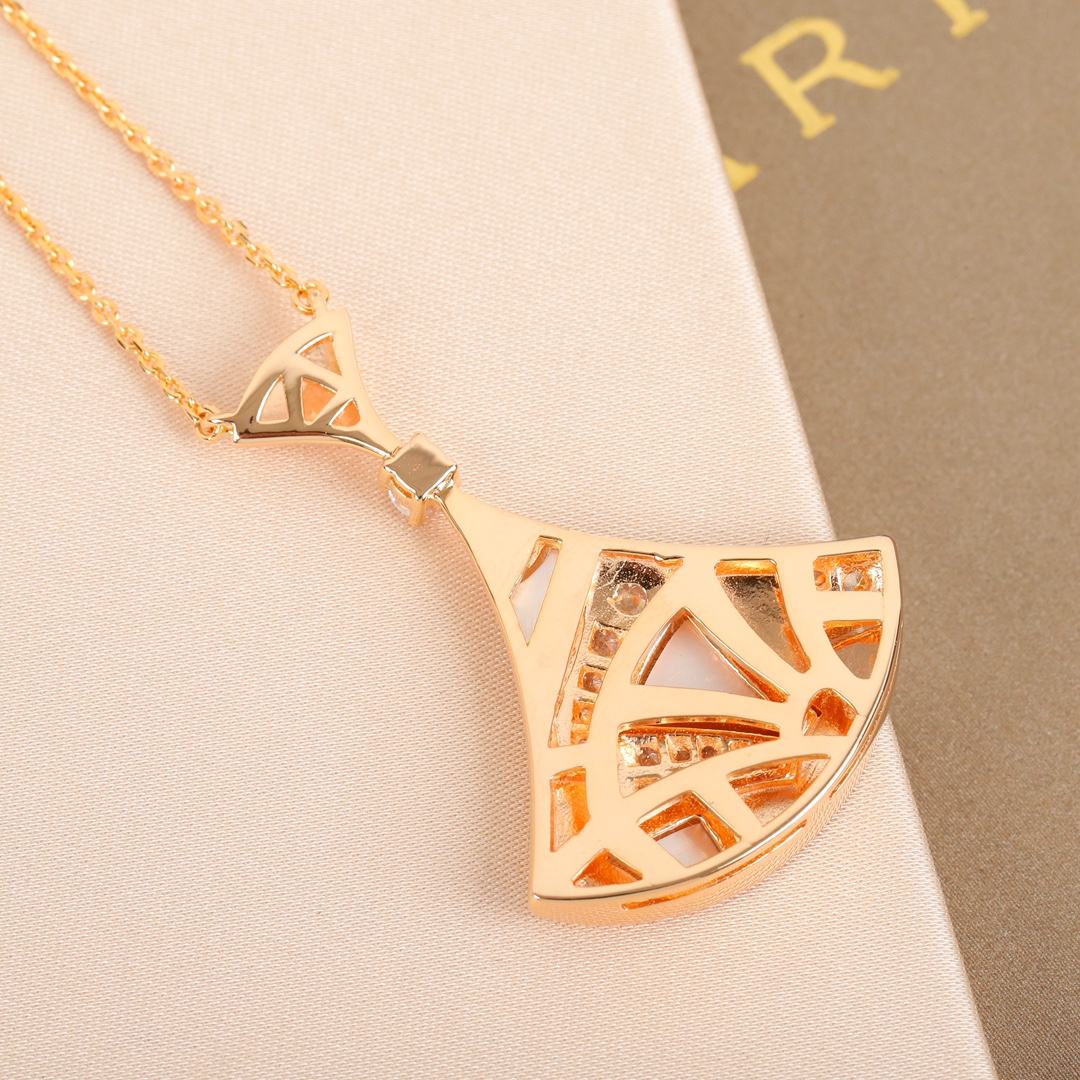 Bulgari Large Mother-of-Pearl Diamond Necklace