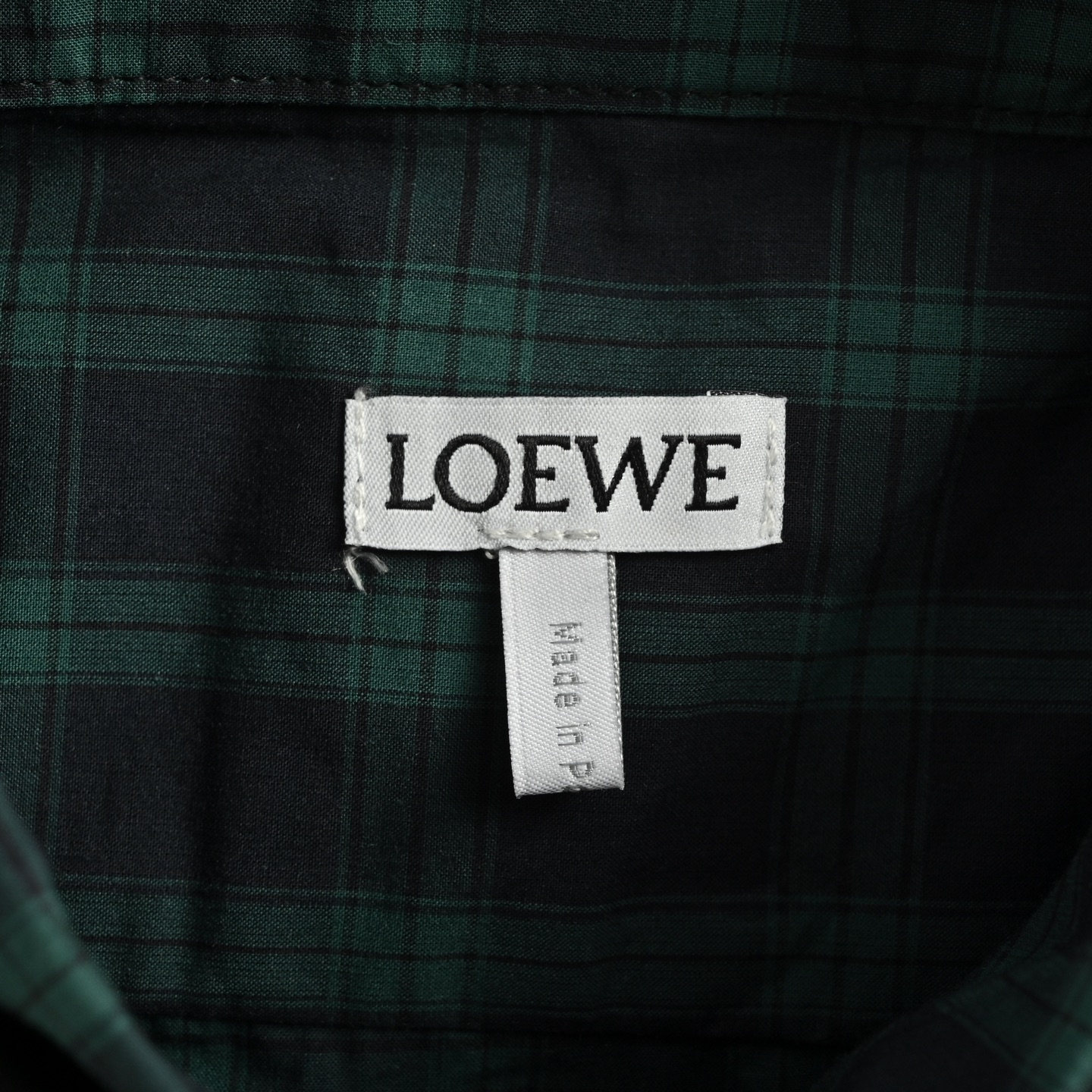 Loewe 25ss plaid zipper patchwork fake two-piece jacket