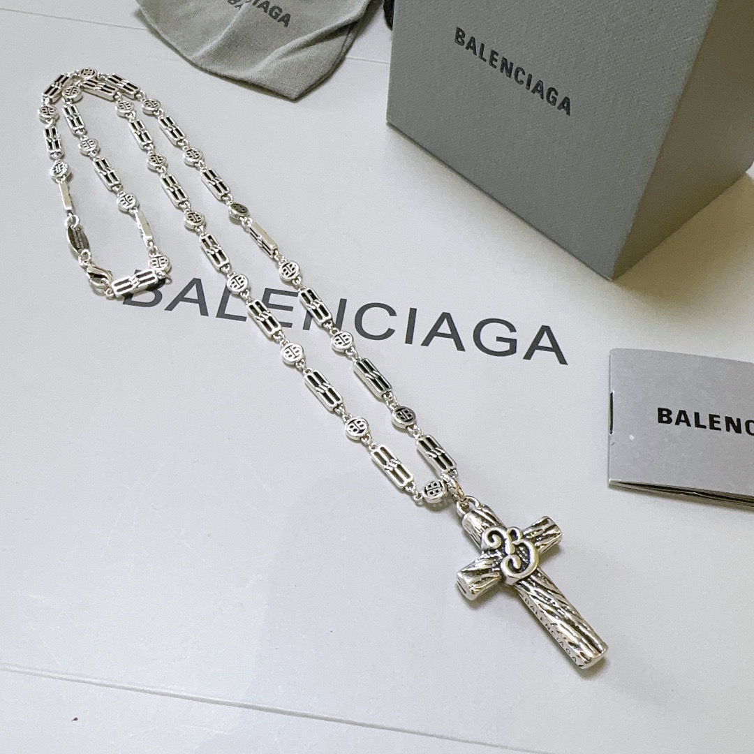 Balenciaga Cross Chain Necklace