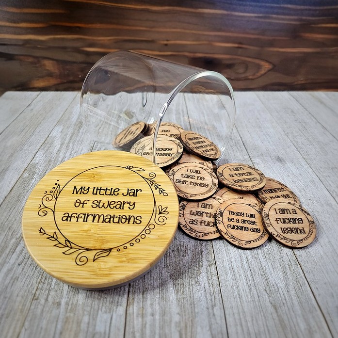 Jar of Sweary Affirmation Tokens