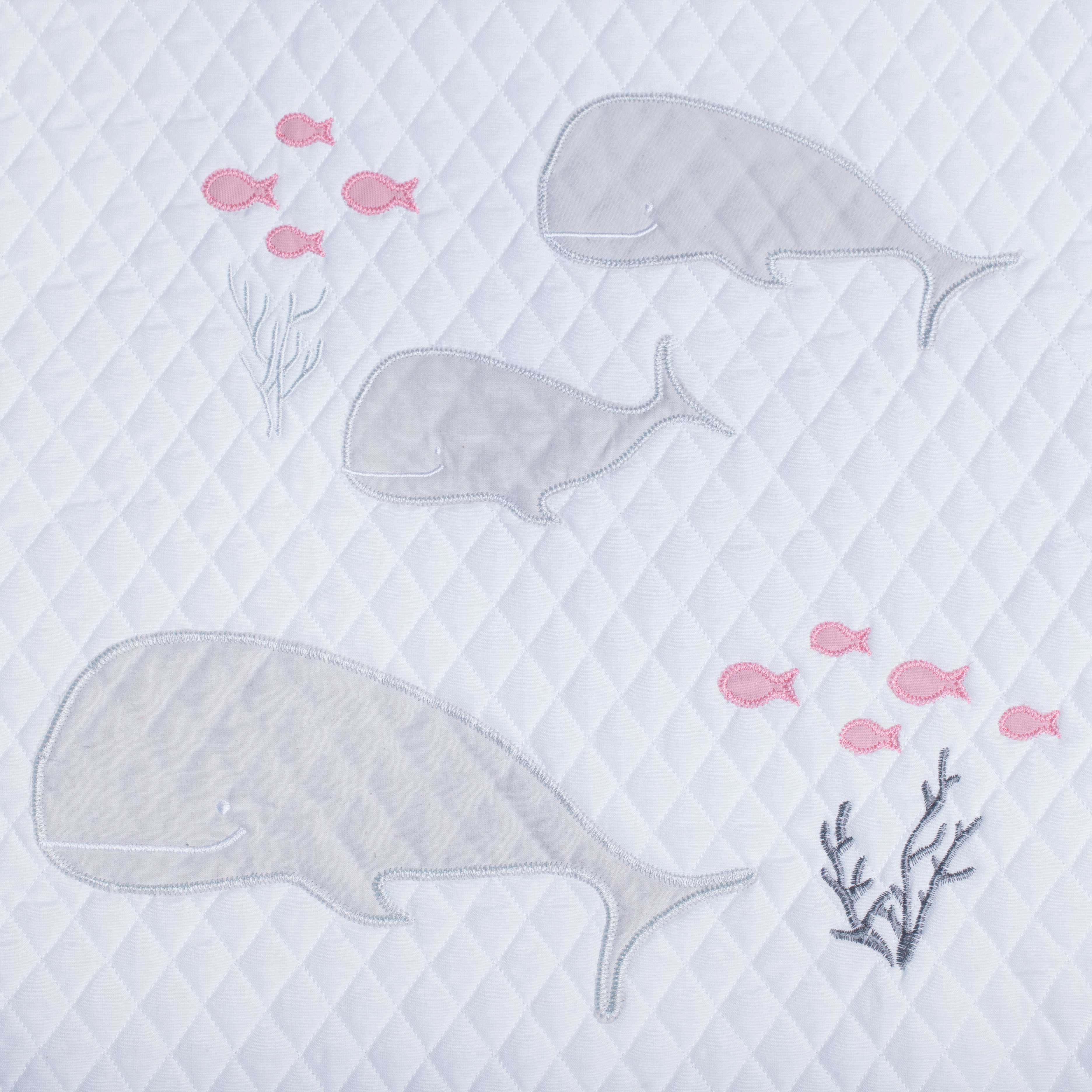 Juego de Cuna Ballena Rosa