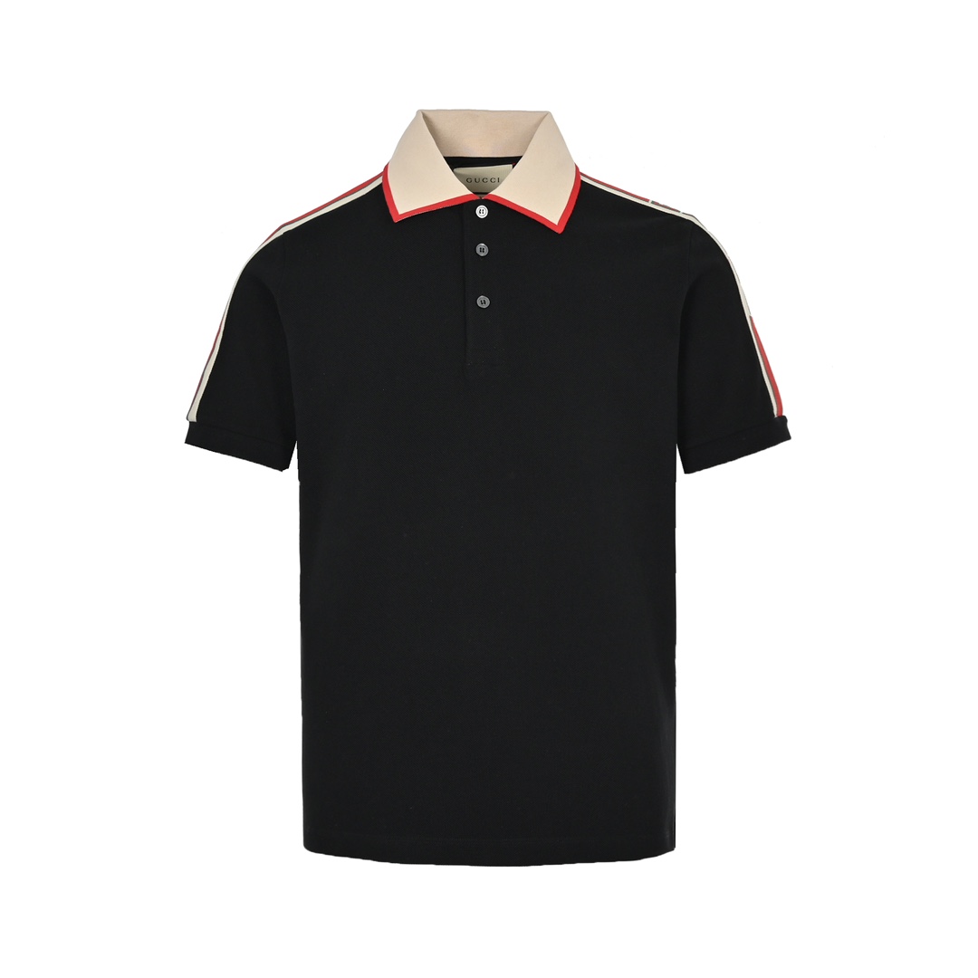 Gucci Classic Shoulder Jacquard Webbing Polo Short Sleeve
