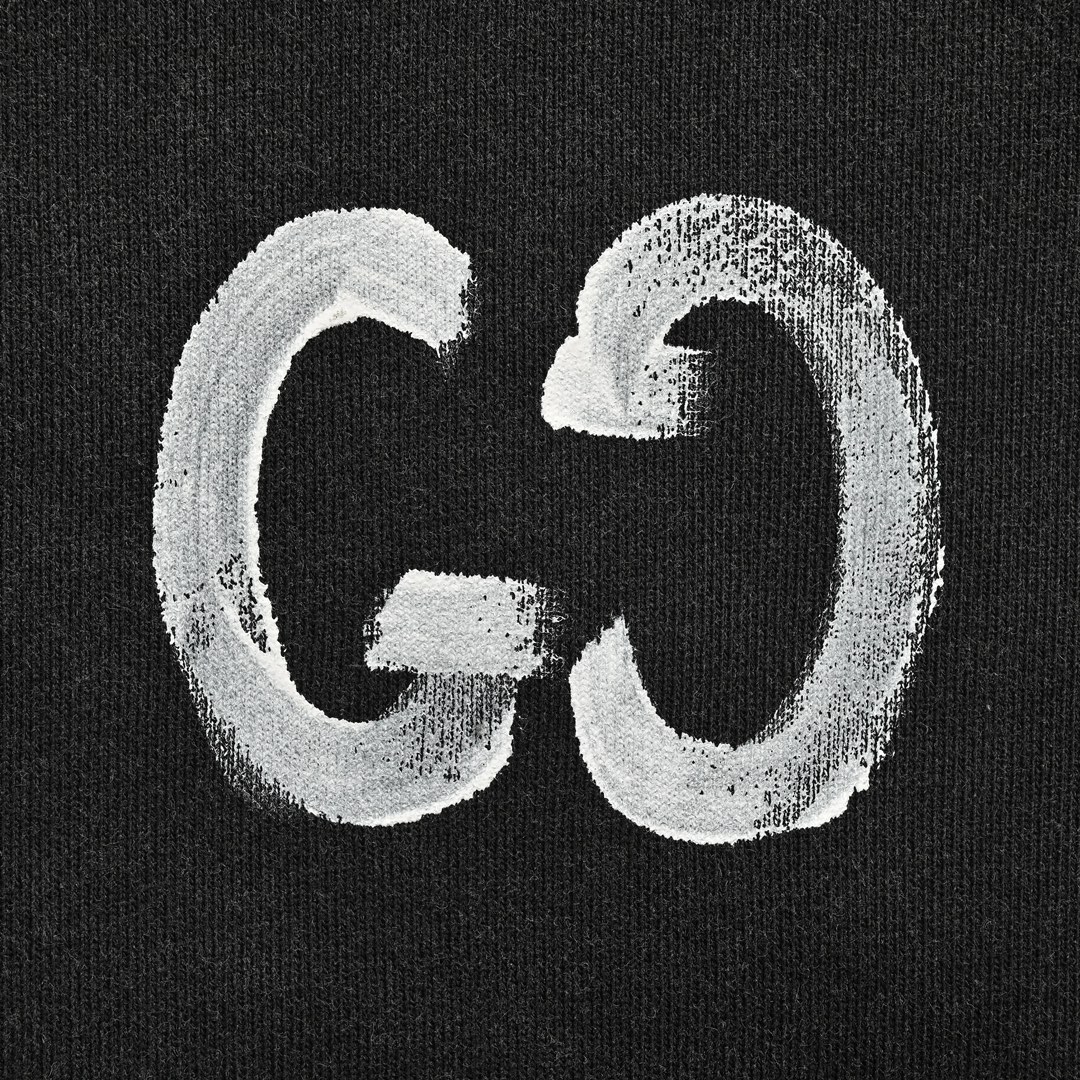 Gucci 24Fw Double G Hand-Painted Lettering Washed Crew Neck Sweatshirt