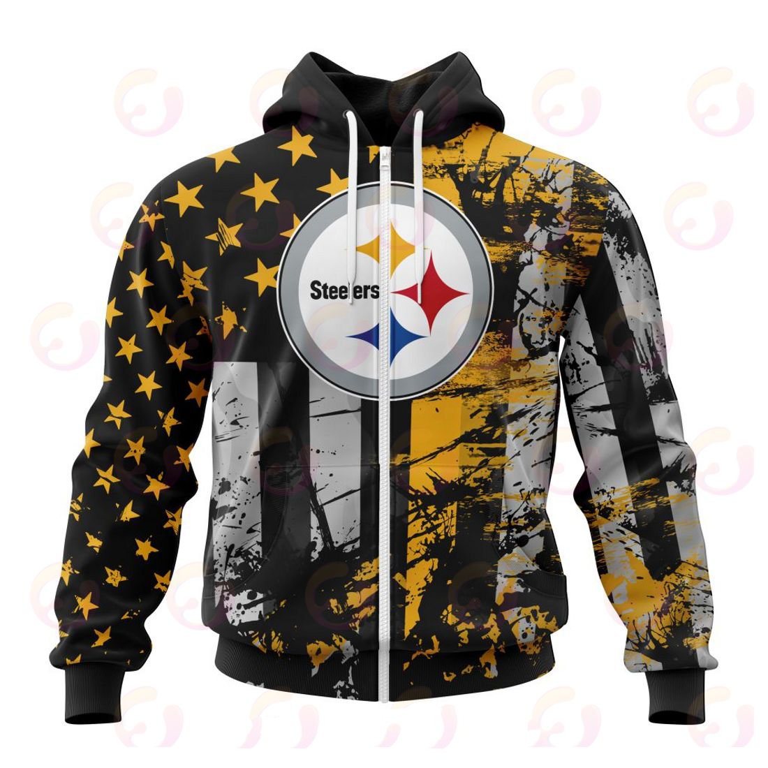 PITTSBURGH STEELERS 3D HOODIE JERSEY FOR AMERICA