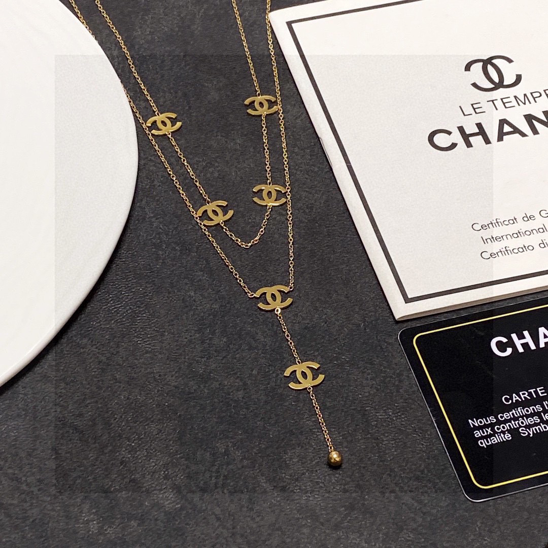 Chanel new double necklace