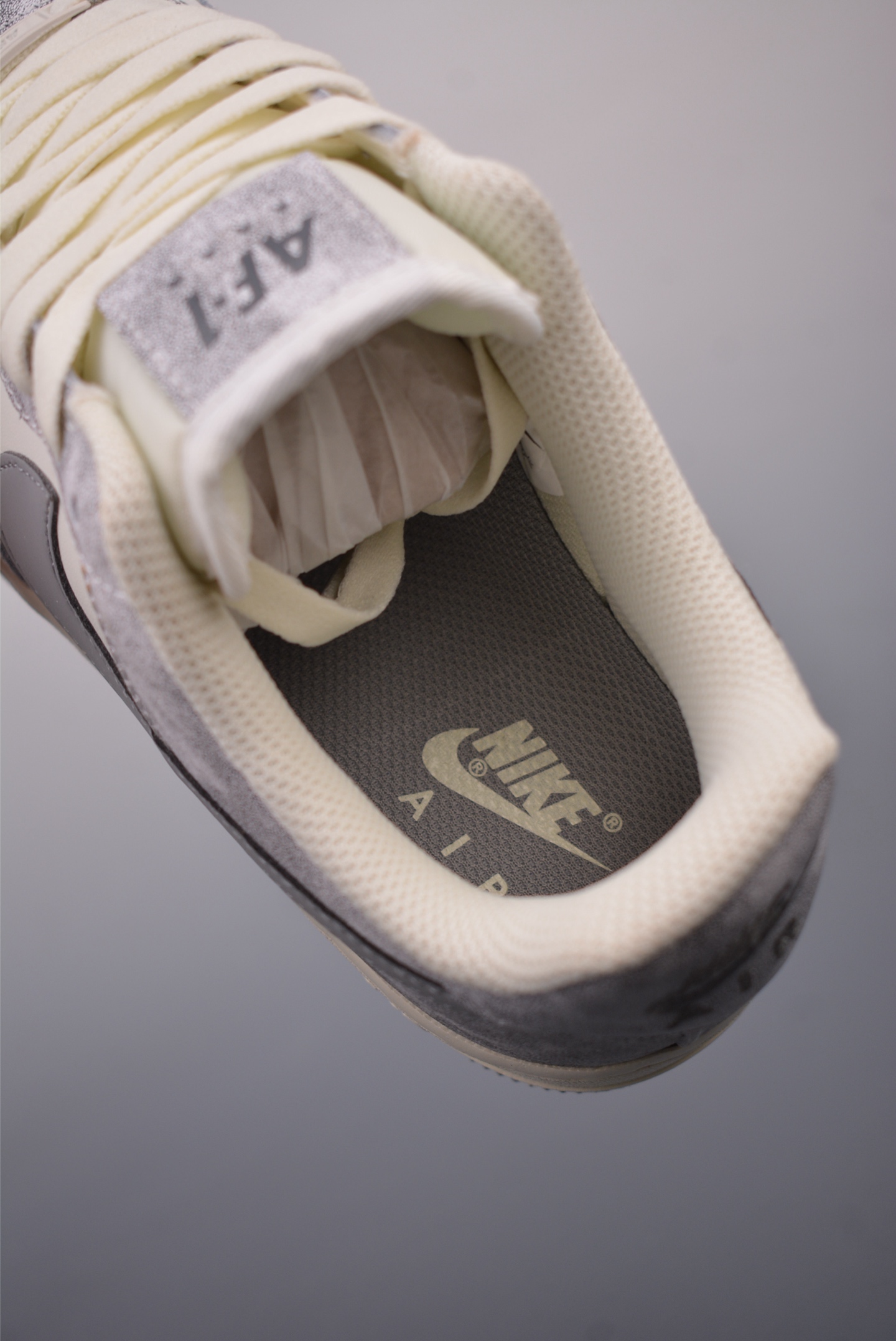 Nike By You Air Force 1'07 Low Retro SP Leather Off-White Dark Grey BL5866-901