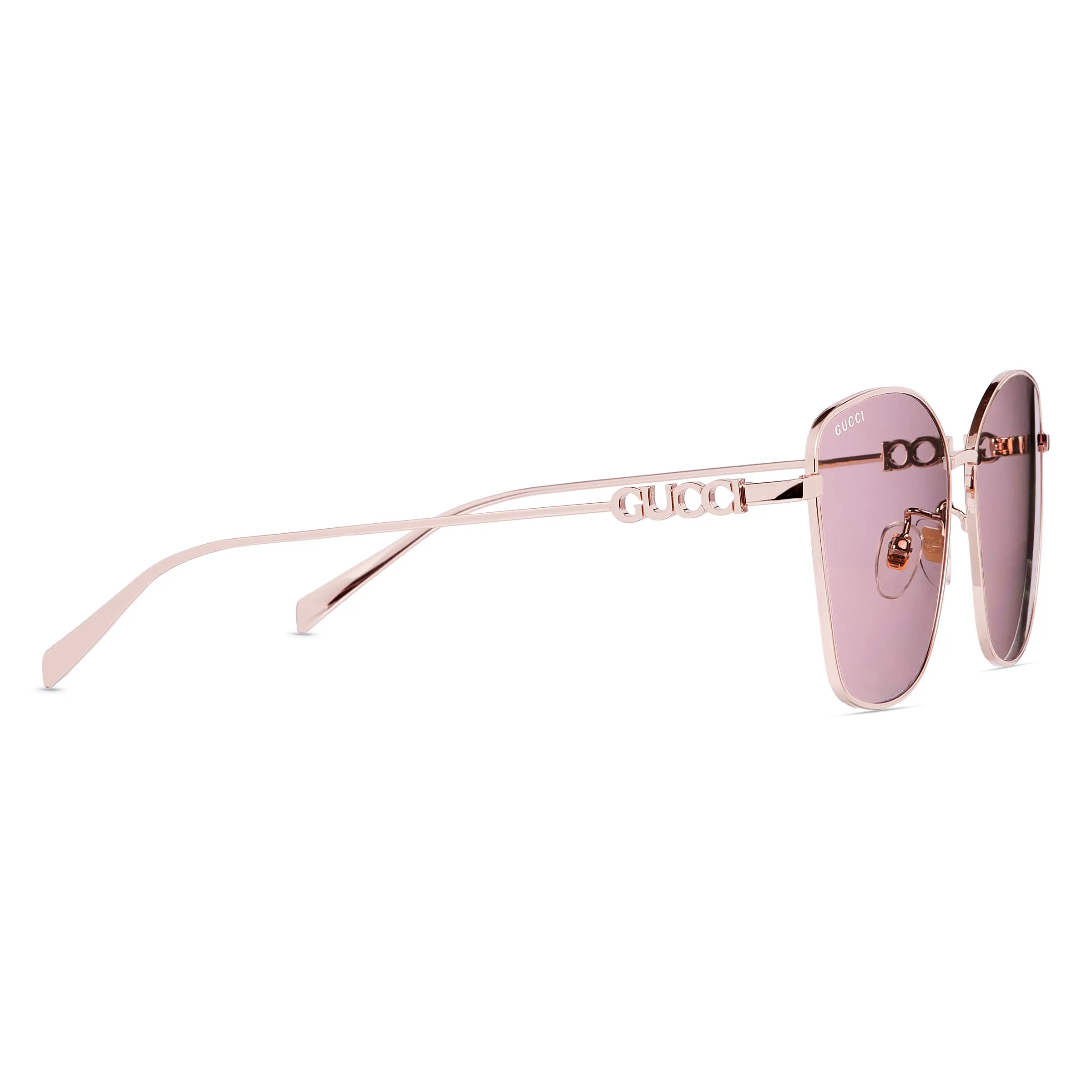 Gucci low bridge fitting design butterfly frame sunglasses