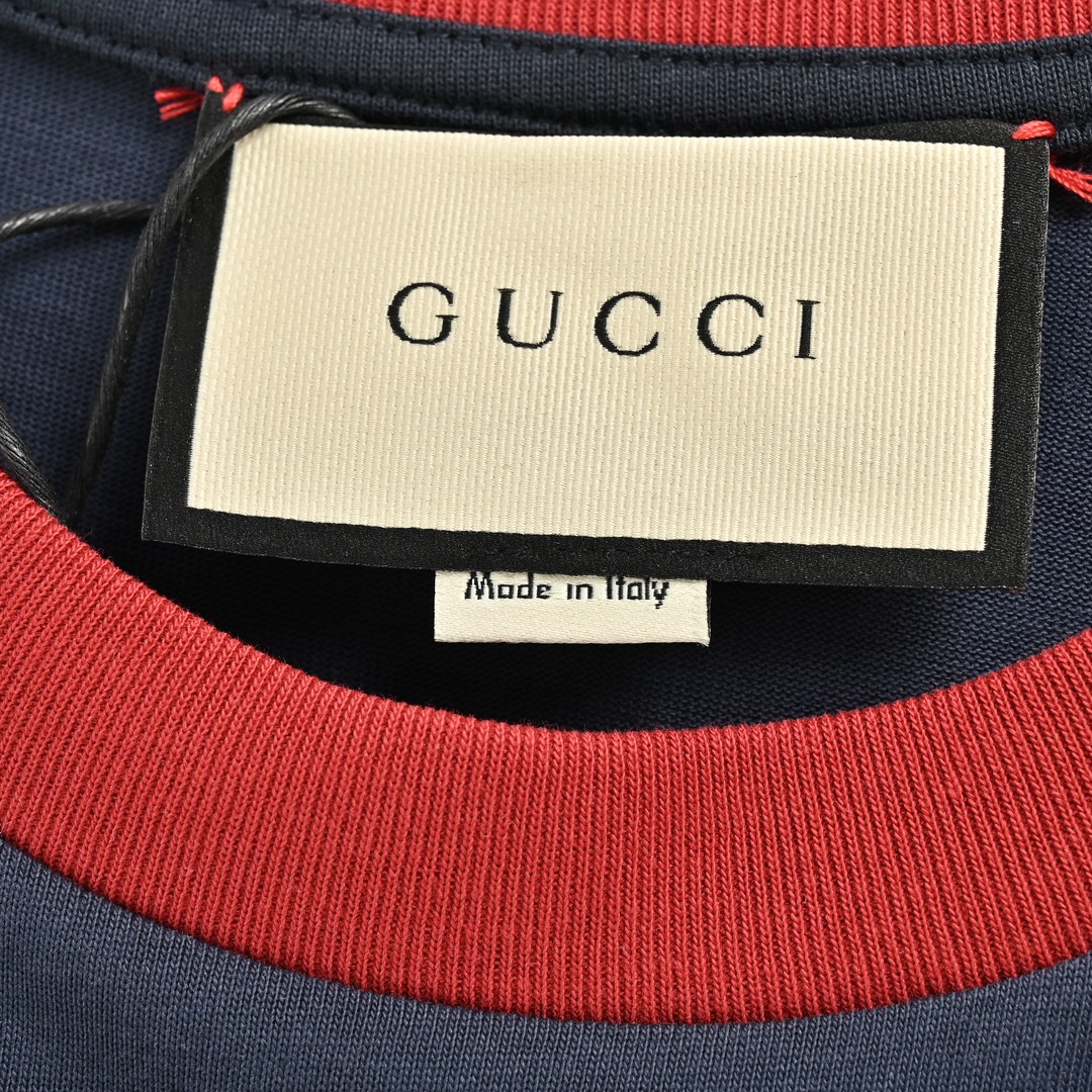 Gucci 24ss Get lt illustration series embroidered short sleeves