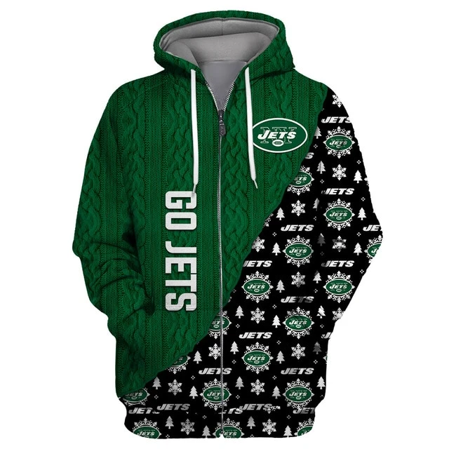NEW YORK JETS 3D CHRISTMAS HOODIE ABC04