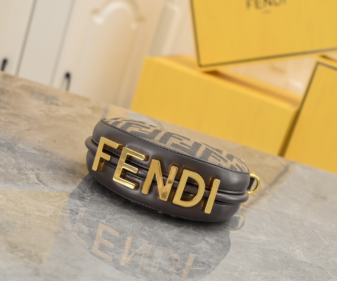 FENDI gray underarm mini bag 2186