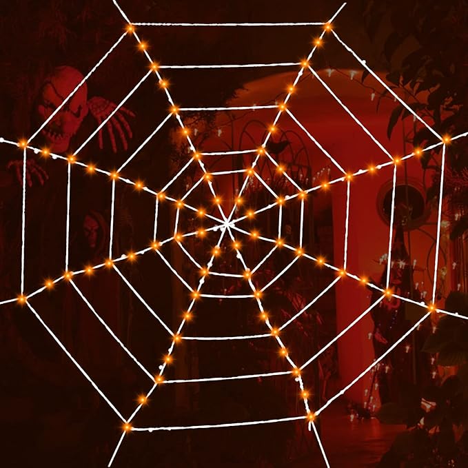 🔥On Sale🔥Halloween Decorations Spider Web Lights