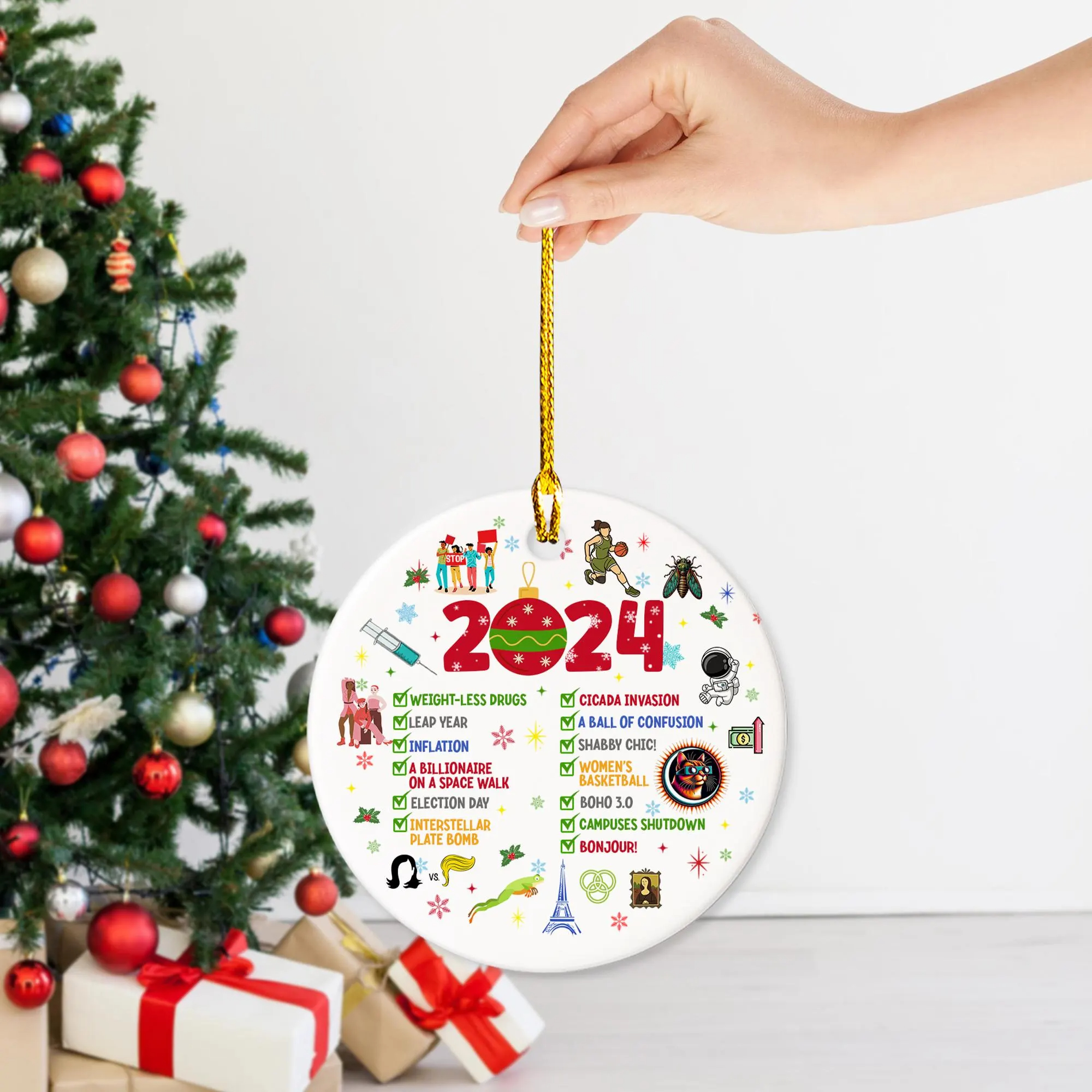 🎄Early Christmas Sale 49% OFF🎄2024 Notable Events Christmas Ceramic Ornament