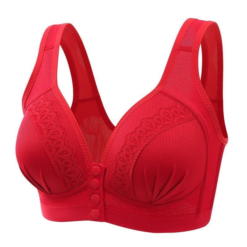 🔥BUY 1 GET 2 FREE(Please add 3 pcs to cart)🔥2023 Front Button Breathable Skin-Friendly Cotton Bra