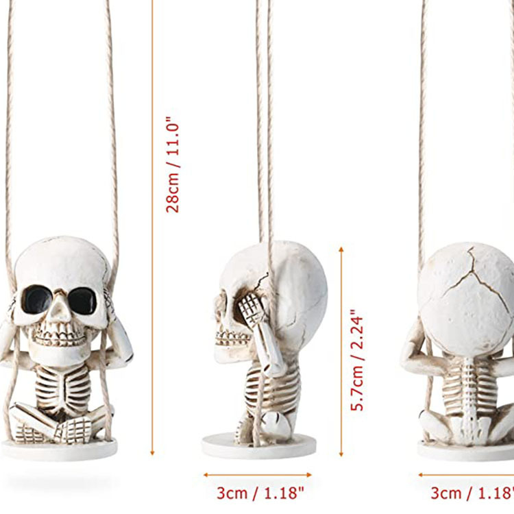 (🔥Last Day Promotion-SAVE 60% OFF)💀EVIL SKULL TRIO STATUE(A SET OF 3PCS)-WITH AIR FRESHENER-BUY 2 GET 10% OFF & FREE SHIPPING
