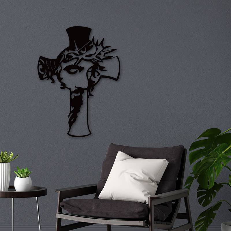 ON SALE🔥Jesus Cross Metal Sign Christ Wall Art Decor [Height of 18 inches]